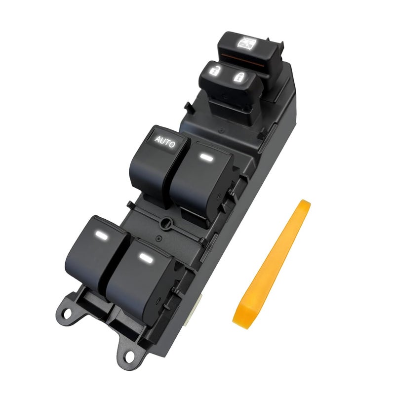 BELGEMAY OE#84820-0R040 Window Switch for 2007-2021 Tundra/Sequoia - White Backlit Upgrade with Pry Tool (Single AUTO) - Image 1